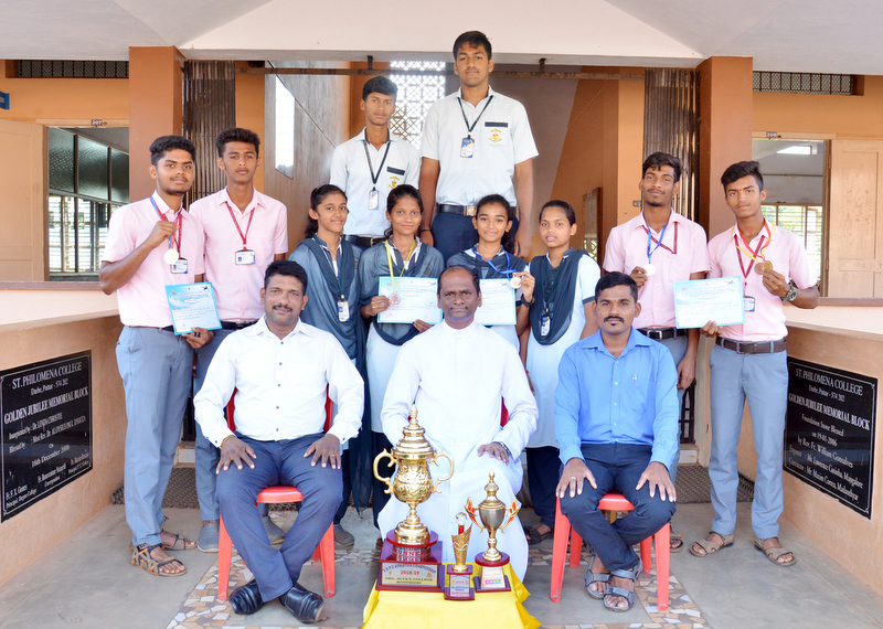 Athletic team of St Philomena PU College bagged overall Runners up title